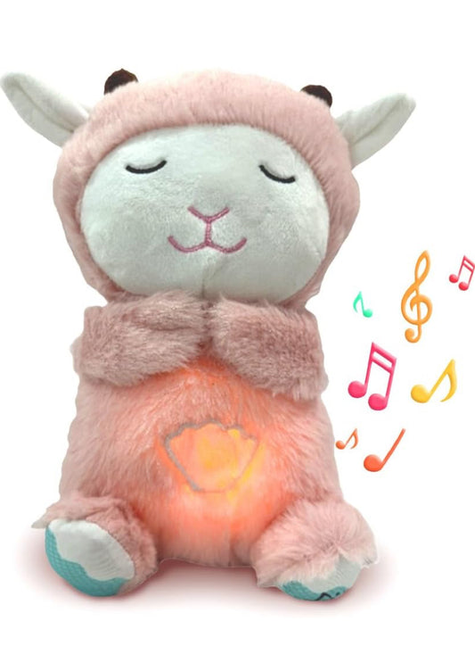 Breathing Stuffed Animal Toys Rest Otter Calming Sleep Buddy Baby Soother for Newborn Infants, Heartbeat Stuffed Animal Baby Sound Machine for Sleeping Crib Soother Toys with Lullaby Sound